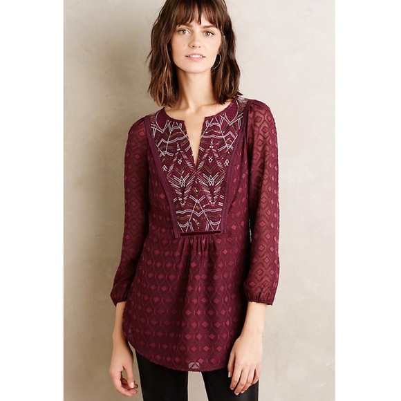Anthropologie Tops - Anthropologie Embellished  Blouse NWOT